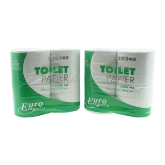 Euro Products | Toiletpapier | 2-laags recycled | Wit | 40 x 400 vel