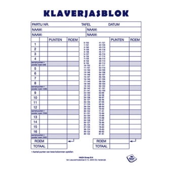 Klaverjas | Scoreblok | 50 vel | 10 stuks