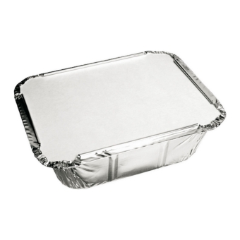 Aluminium Bak met deksel | 400 ml | 140 x 120 x 40 mm | 10 x 25 stuks