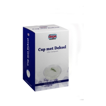 Cup met deksel rond 125 ml 100 stuks