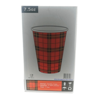 Hot Cup | Schotse Ruit | 180 ml | 2500 stuks