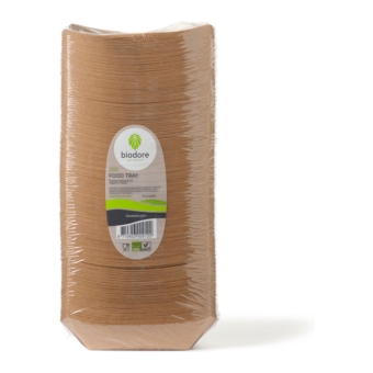 Biodore® Schaal conisch bakje Kraft en PLA 69 x 107 mm