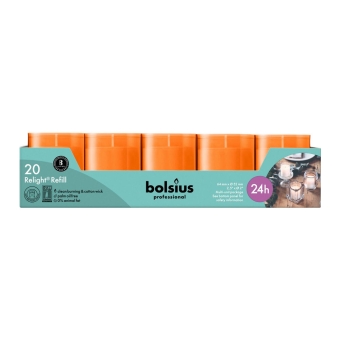 Bolsius | Relight Oranje kaarsen | Navulling 20 stuks