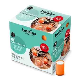 Bolsius | Professional Relight Navul 30H Oranje | 80 stuks