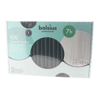 Bolsius | Gotische kaarsen | Zwart | 100 stuks