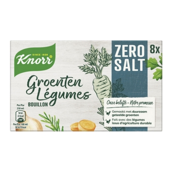 Knorr | Bouillon | Zero Salt Groente | 12 x 72 gram