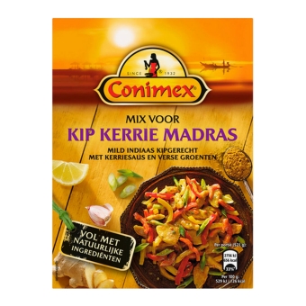 Conimex | Mix voor Kip Kerrie Madras | 12 x 62 gram