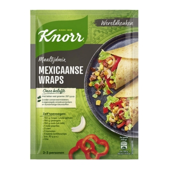 Knorr | Wereldkeuken | Maaltijdmix | Mexicaanse Wraps | 13 x 38 gram