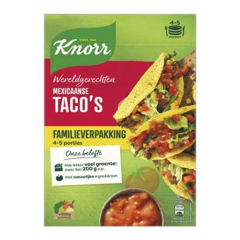 Knorr | Wereldgerechten | Foodtrips Mexicaanse Tacos Xl | 5 x 245 gram