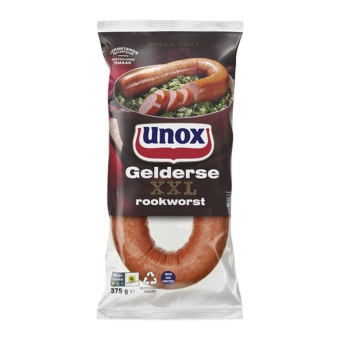 Unox | Gelderse Rookworst | Varken | 12 x 375 gram