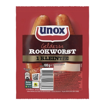 Unox | Gelderse Rookworst | Kleintje | 10 x 100 gram