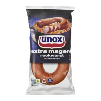 Unox | Extra Magere Rookworst | Varken | 14 x 275 gram