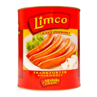 Limco | Frankfurter Knakworst | Blik 50 x 40 gram | 4 stuks