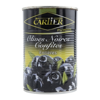 Cartier | Zwarte Olijven Met Pit | 12 x 400 gram