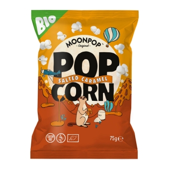 Moonpop | Popcorn Salted Caramel | Bio | 6 x 75 gram