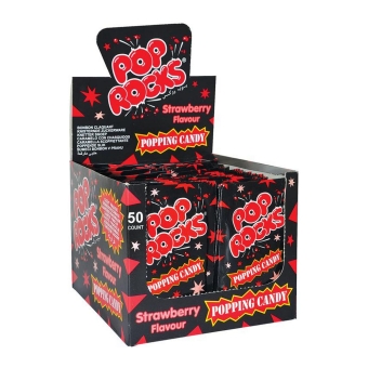 Pop Rocks | Knettersnoep | Aardbei | 50 stuks