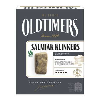 Oldtimers | Zwart Wit Salmiak Klinkers | 6 x 185 gram