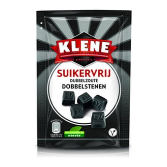 Klene | Dubbelzoute Dobbelstenen Suikervrij | 12 x 110 gram