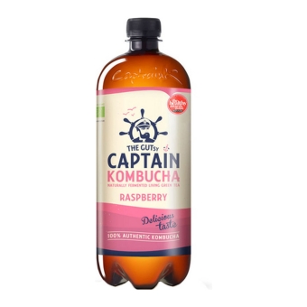 The Gutsy Captain | Kombucha Raspberry | Bio | 6 x 1000 ml