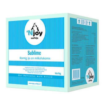 Njoy | Sublime Romig Ijs en Milkshakemix | 16 x 1 kg