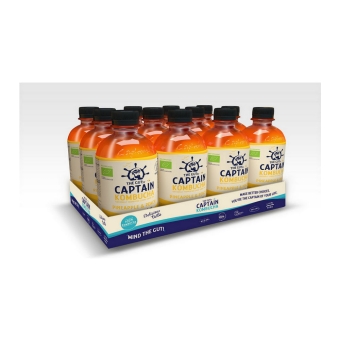 The Gutsy Captain | Kombucha Pineapple Peach | Bio | 12 x 400 ml