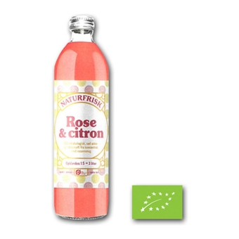 Naturfrisk | Cordial Rose & Lemon Bio | 12 x 500 ml