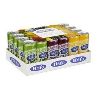 Hero | Blikjes | Cassis & Sinaasappel & Appel | 24 x 250 ml