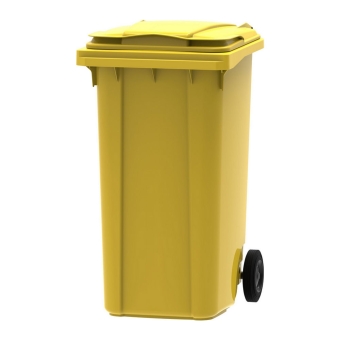 B- stock | Mini rolcontainer | Geel | Inhoud: 240 liter