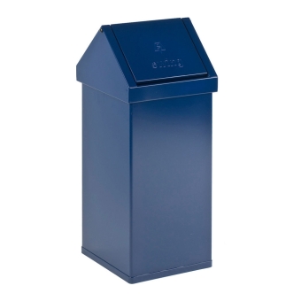 Afvalbak 55ltr Carro -Swing tuimeldeksel Blauw