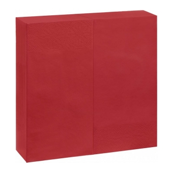 Servetten 2-laags | 1/8 vouw | Rood | 40x40cm | 32x50 stuks