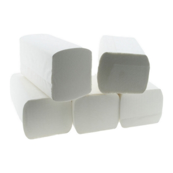 Euro Products | Vouwhanddoekjes | 2-laags recycled tissue | Z-vouw | 22 x 22.5 cm | 3990 stuks