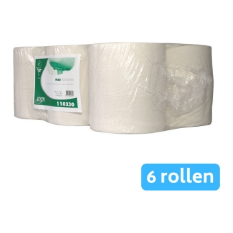 Euro Products | Midi rol 1 laags ecologisch | Natuurwit | 6 x 300 meter