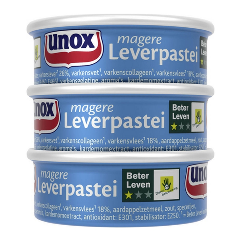 Unox | Leverpastei Mager Varken | 24 x 3 x 56 gram