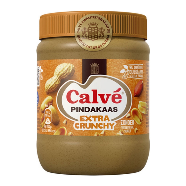 Calve | Pindakaas | Xtra Crunch | 12 x 350 gram