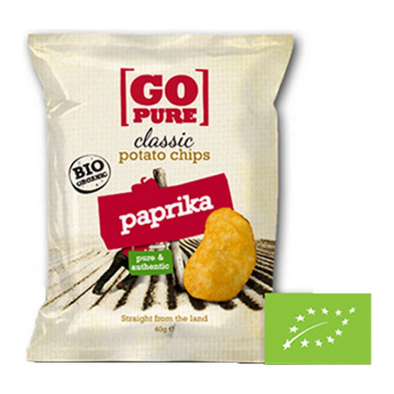 Go Pure | Classic Chips Paprika Bio | 15 x 40 gram