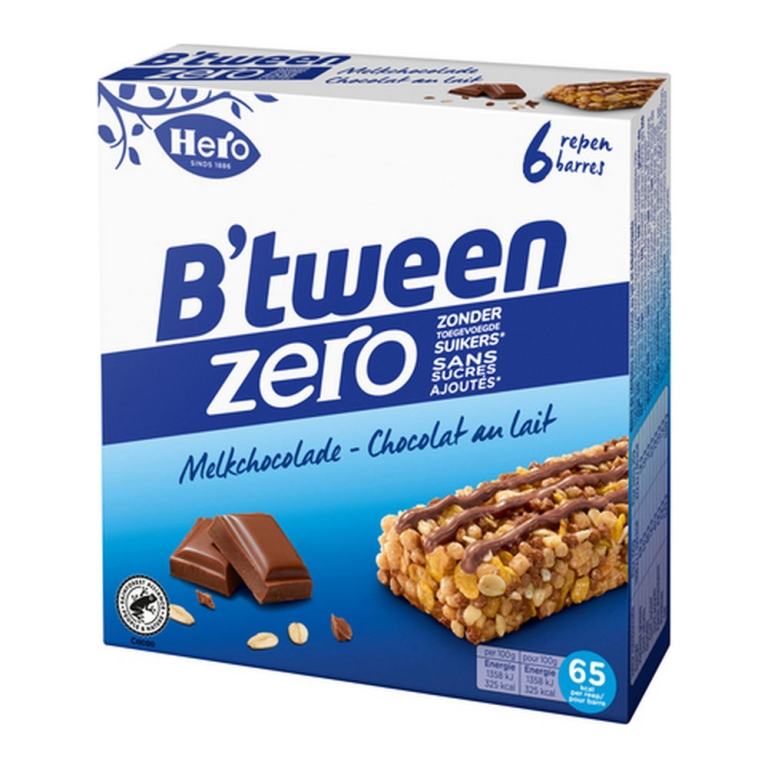 Hero | B&#39;Tween Zero Melkchocolade | 10 x 6 x 20 gram