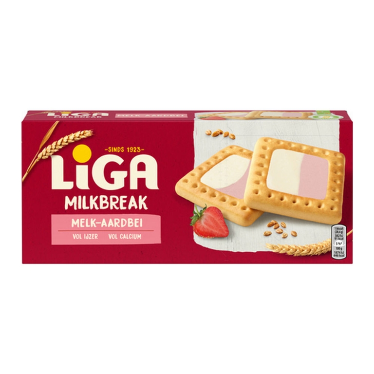 Liga | Milkbreak Melk-Aardbei | 12 x 245 gram