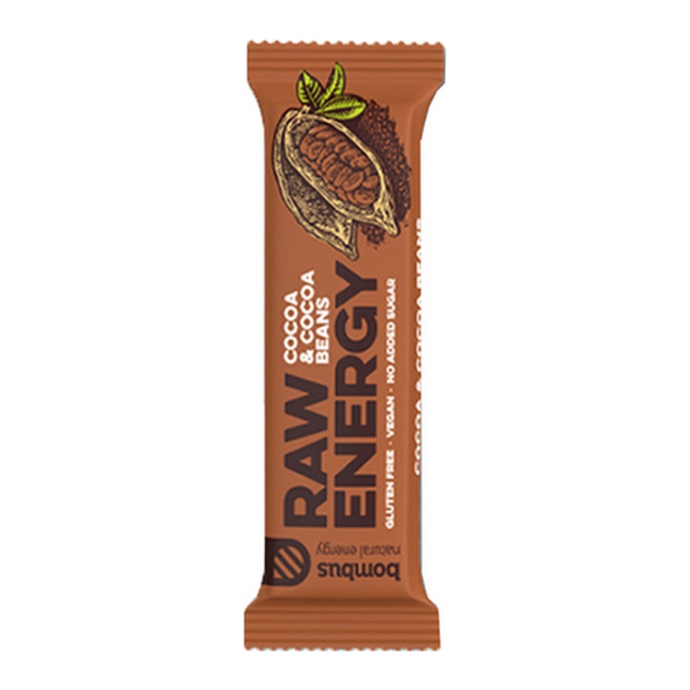 Bombus | Raw Energy Bar Cocoa & Cocoa Bean | 20 x 50 gram