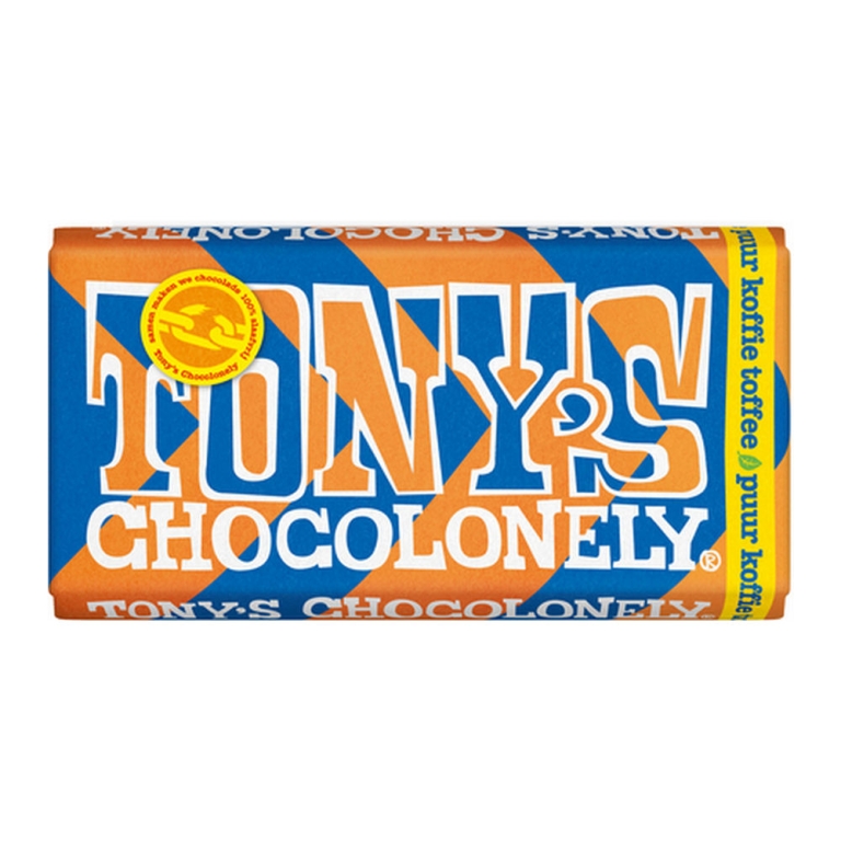 Tony&#39;s | Reep Puur Koffie Toffee | 15 x 180 gram