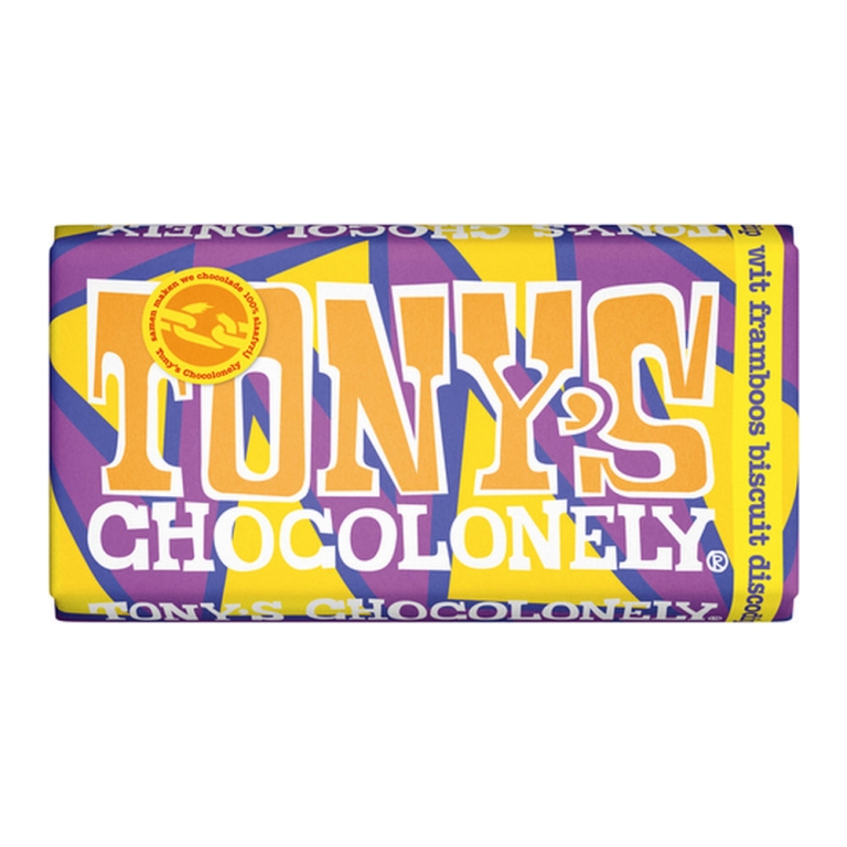 Tony&#39;s | Wit Framboos Biscuit Disco | 15 x 180 gram