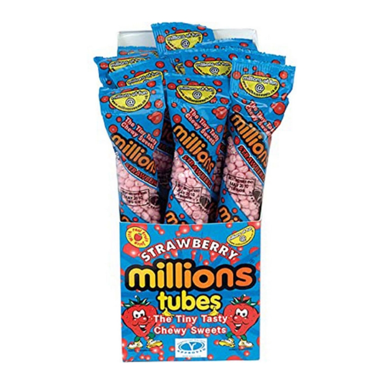 Millions | Strawberry Tube | 12 x 60 gram