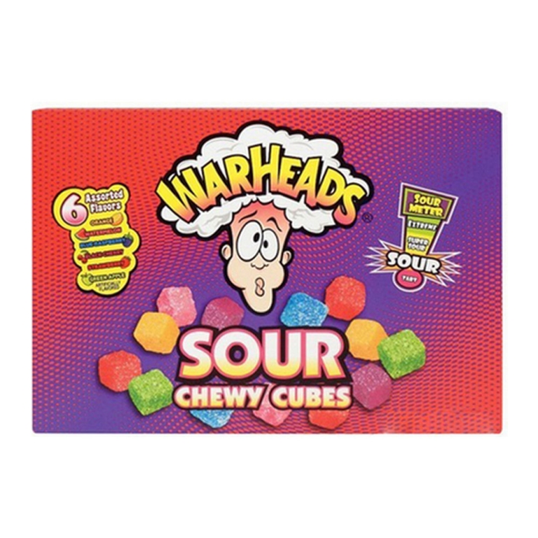 Warheads | Chewy Cubes Theatre Box | 12 x 113 gram