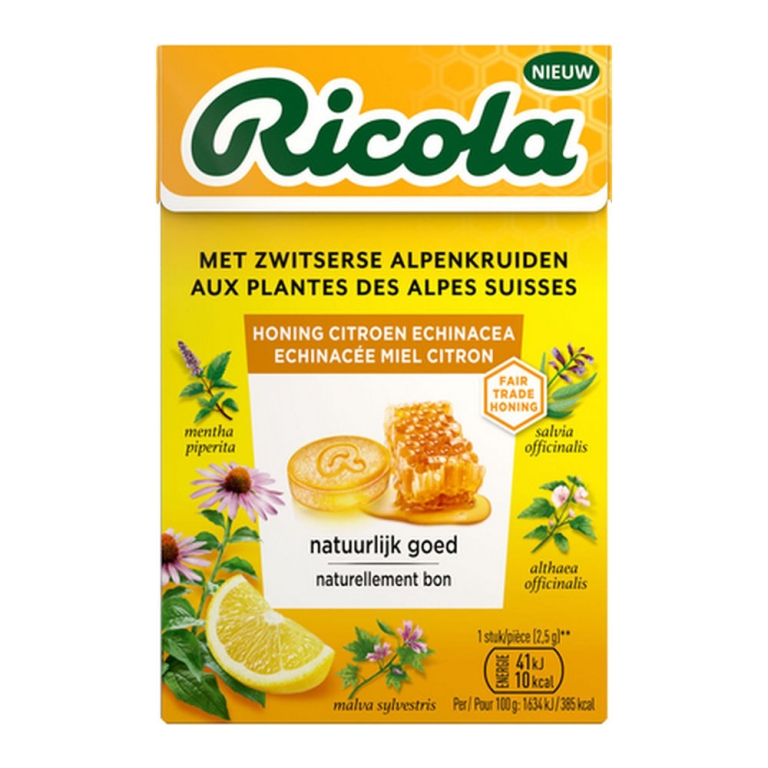 Ricola | Honing Citroen Echinacea | 20 x 50 gram