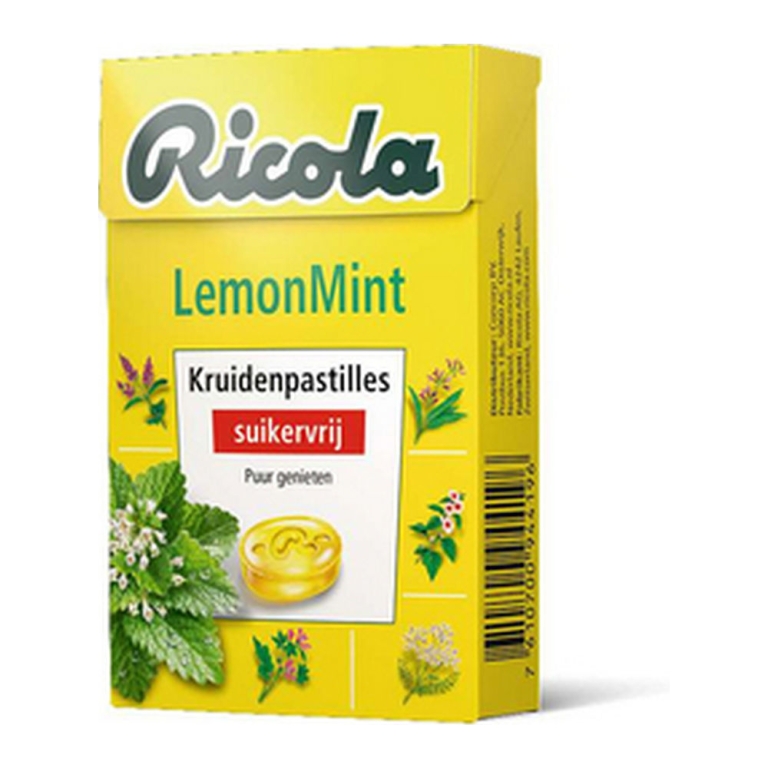 Ricola | Lemon Mint | Suikervrij | 20 x 50 gram