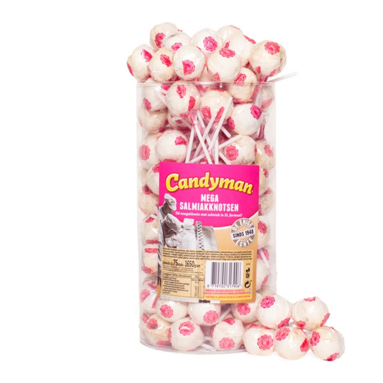 Candyman | Mega Salmiak Knotsen | 75 lollies