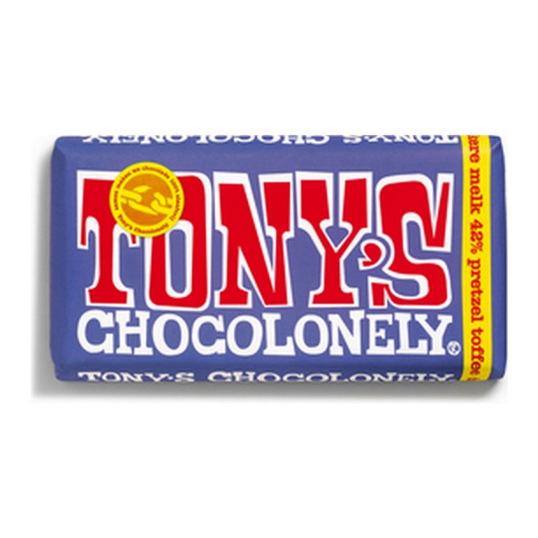 Tony's Chocolonely | Donkere Melk & Pretzel Toffee | 15 x 180 gram