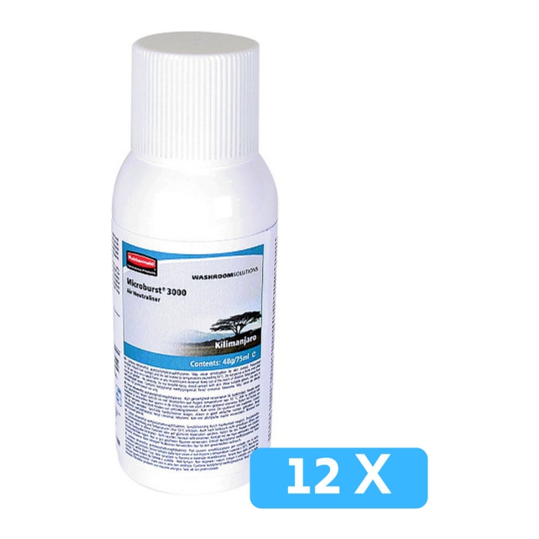 Rubbermaid | Microburst 3000 | Navulling: Kilimanjaro | Spray 12 x 75 ml