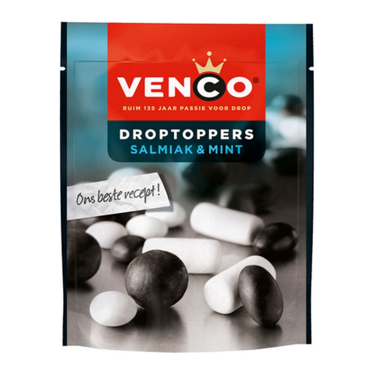 Venco | Droptoppers | Salmiak & Mint | 10 x 215 gram