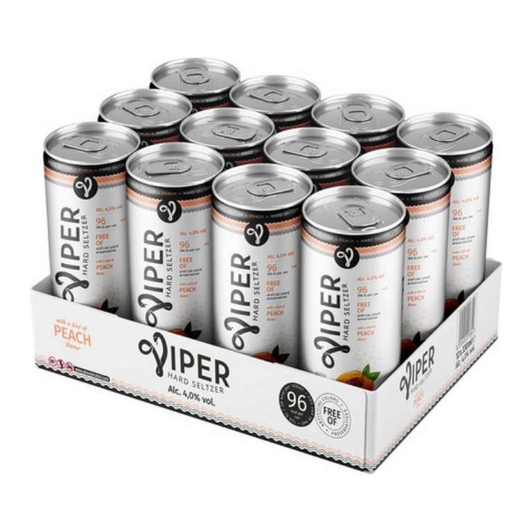 Viper | Hard Seltzer Peach Blik | 12 x 33 cl