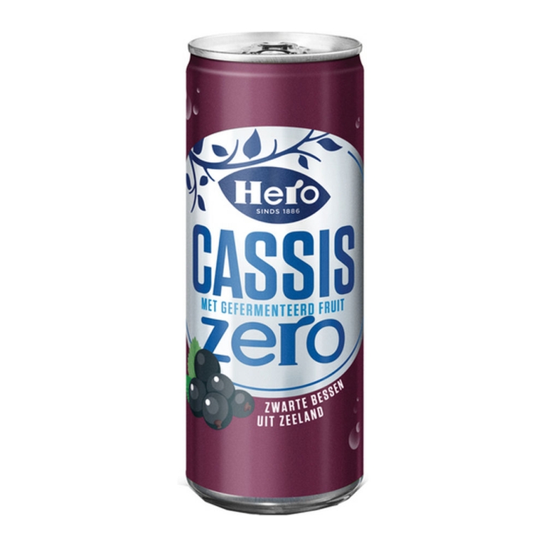 Hero | Small Cassis Zero | Blik | 24 x 250 ml